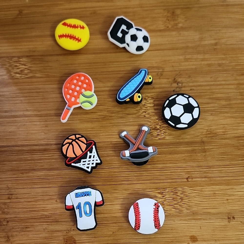 Sports Themed Shoe Charms